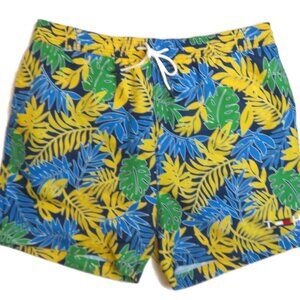 Tommy Hilfiger 6.5" Swim Trunks Men XXL New‎ Short Maillot Floral Blue Yellow